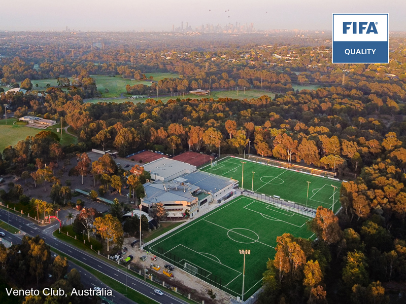 Estadio de fútbol césped sintético de élite para el Club Véneto