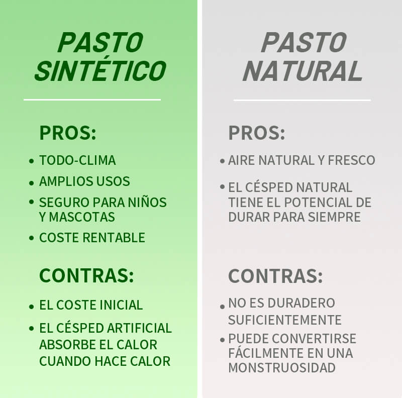 Pros y contras del uso de césped artificial en los espacios exteriores de  la casa