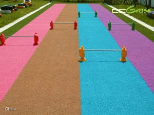 9-Pista de césped arcoíris en el jardín de infancia