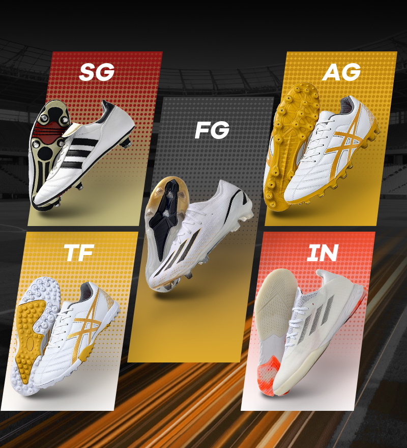 Tipos de suela para botas de fútbol