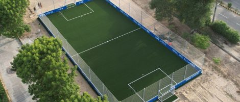 CCGrass completa una nueva cancha FIFA Arena en Pakistán con césped sin relleno LEAP