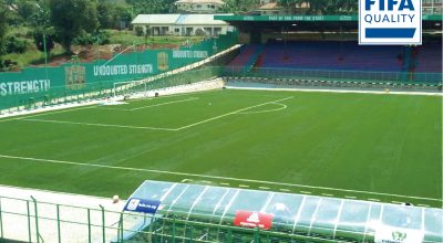 CCGrass a arrivé à fournir un terrain avec FIFA Qualité à Sainte Marie Stade en Ougada