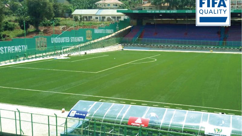 CCGrass a arrivé à fournir un terrain avec FIFA Qualité à Sainte Marie Stade en Ougada