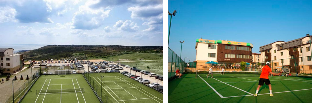 Attractive artificial grass for tennis