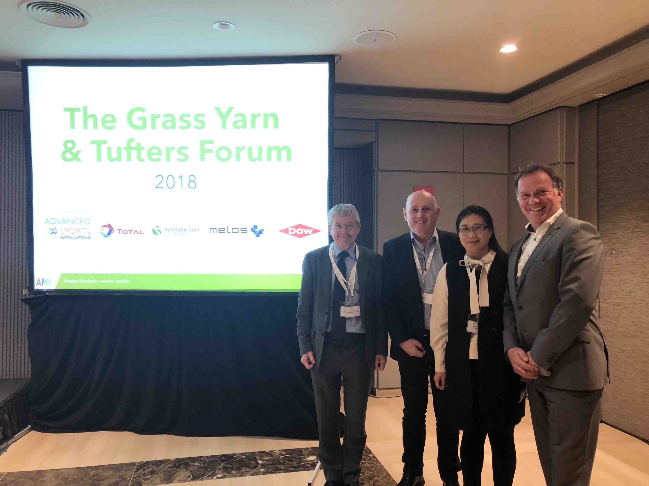 CCGrass artificial grass manufacturer at AMI Grass Yarn & Tufters Forum 2018 Barcelona