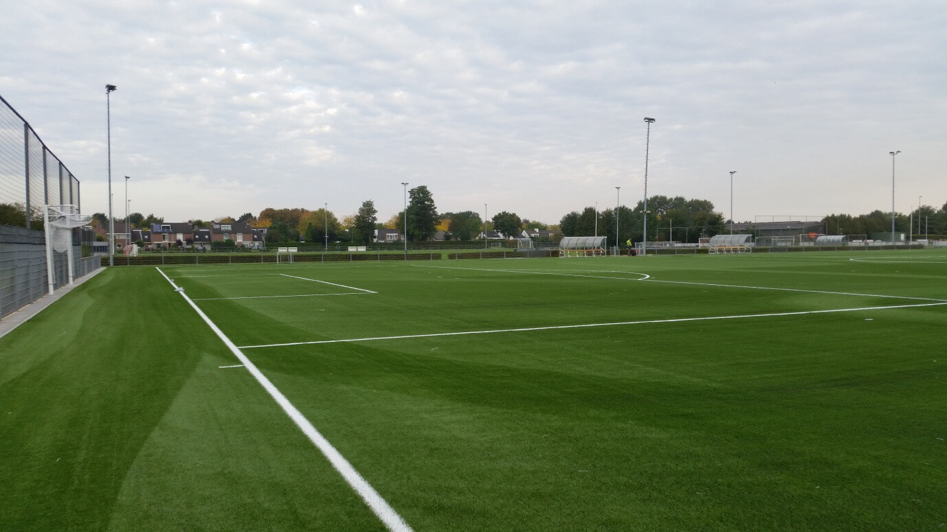 CCGrass artificial grass factory Supplies New Football Pitch to Maastricht