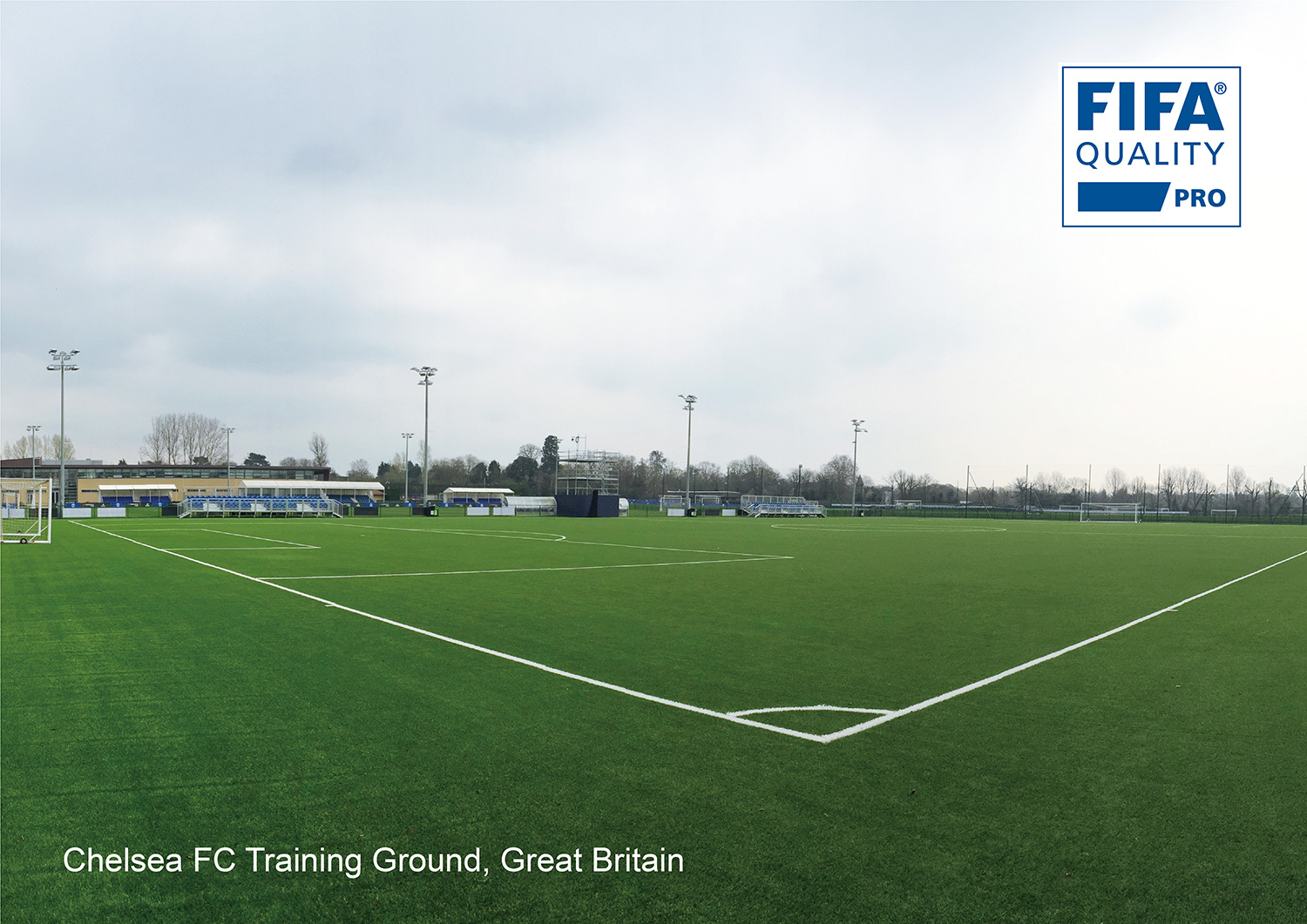 CCGrass artificial grass manucturer FIFA pro field Chelsea FC Training Ground, Great Britain