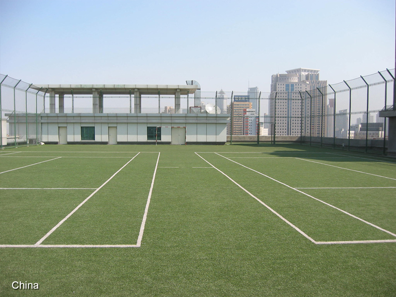 Amazing Rooftop Tennis Court Turf Surface