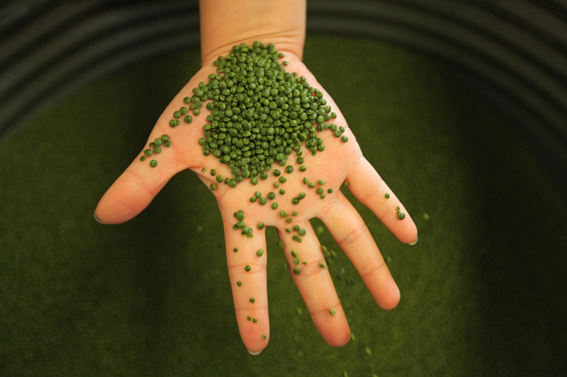 CCGrass, artificial grass, raw polymer pellets