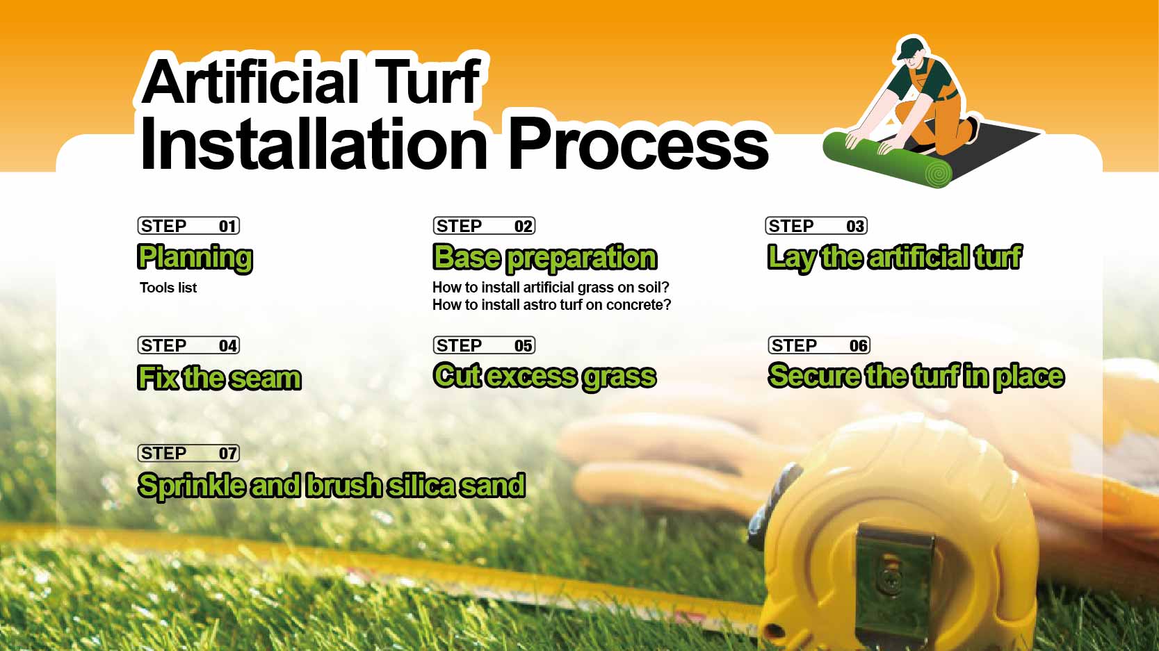 CCGrass, artificial turf installation process