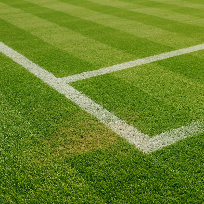 Natural grass tennis court detail