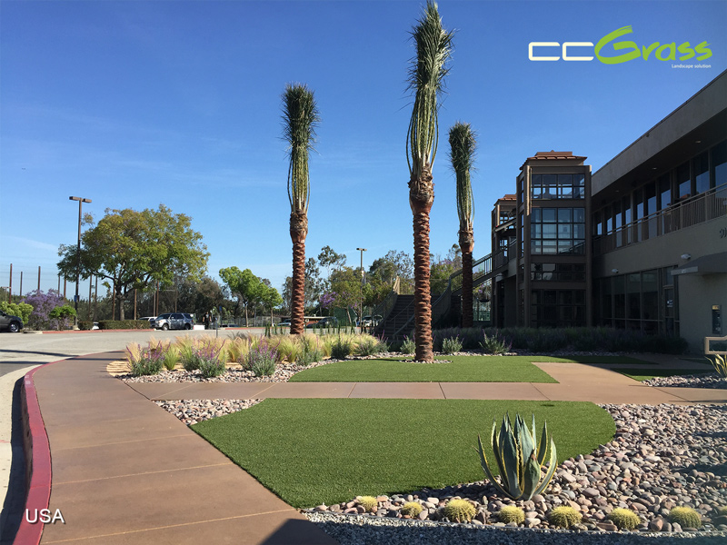 City Landscaping with Artificial Turf