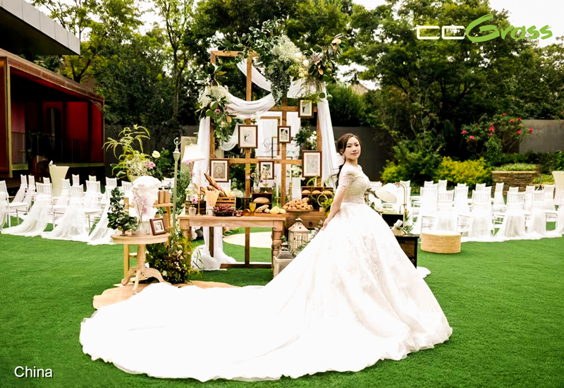 Outdoor Wedding on Artificial Grass
