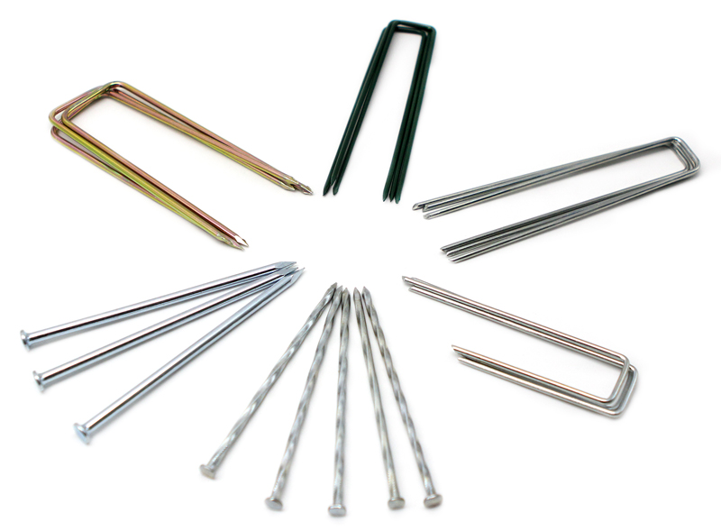 CCGrass, artificial turf installations, types of pins