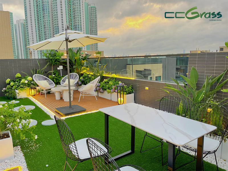 CCGrass, artificial grass open balcony