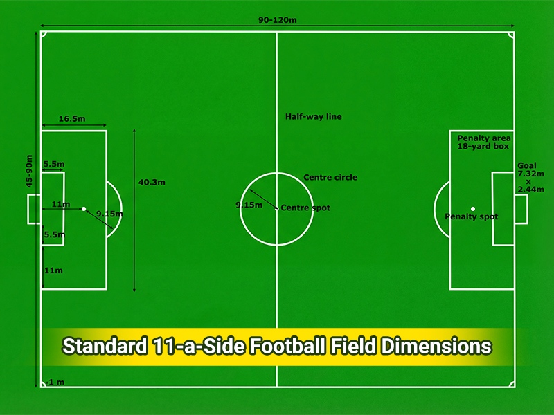 Standard 11-a-Side Soccer Field Dimensions