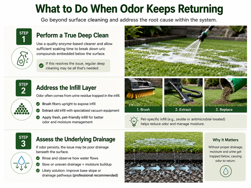 Step-by-step guide to fix artificial grass odor from dog urine