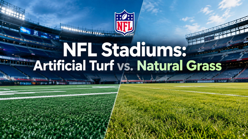 NFL stadium with artificial turf and natural grass