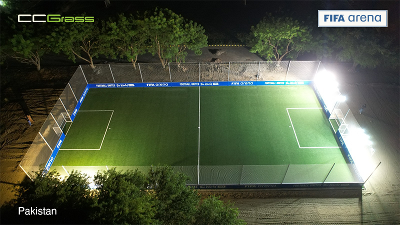 A FIFA Arena pitch in Pakistan featuring CCGrass LEAP non-infill turf